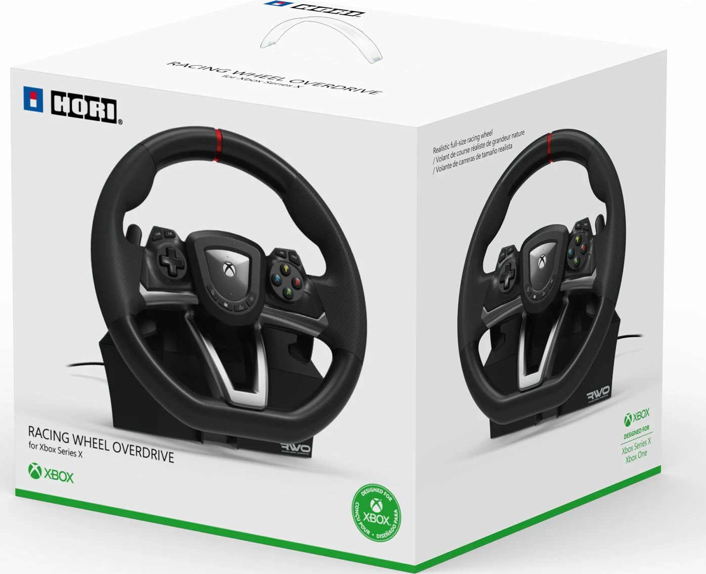 Volan garash Hori Racing Wheel Overdrive AB04-001U, për Xbox Series X/S, 270°/180°, me pedale, me kabllo 3 m, zi