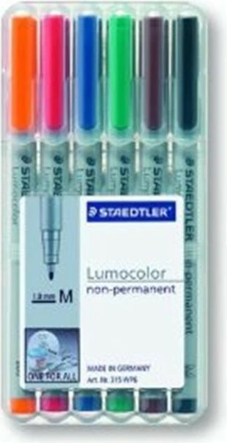 Set lapsa STAEDTLER 315 WP6, 8 ngjyra, 1 mm, gri