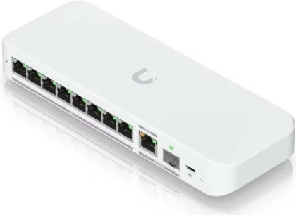 Switch Ubiquiti UniFi Flex 2.5G, 8 porte 2.5G, 1 port 10G, PoE, i bardhë