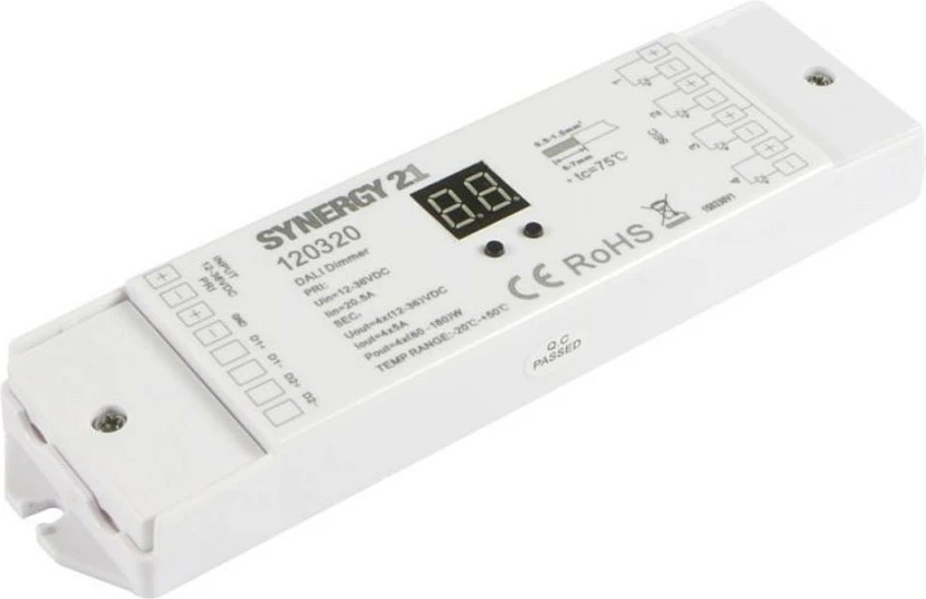 Kontroller LED Synergy21 S21-LED-SR000046, 12-36V DC, i lidhun me kabllo, IP20, i bardhë
