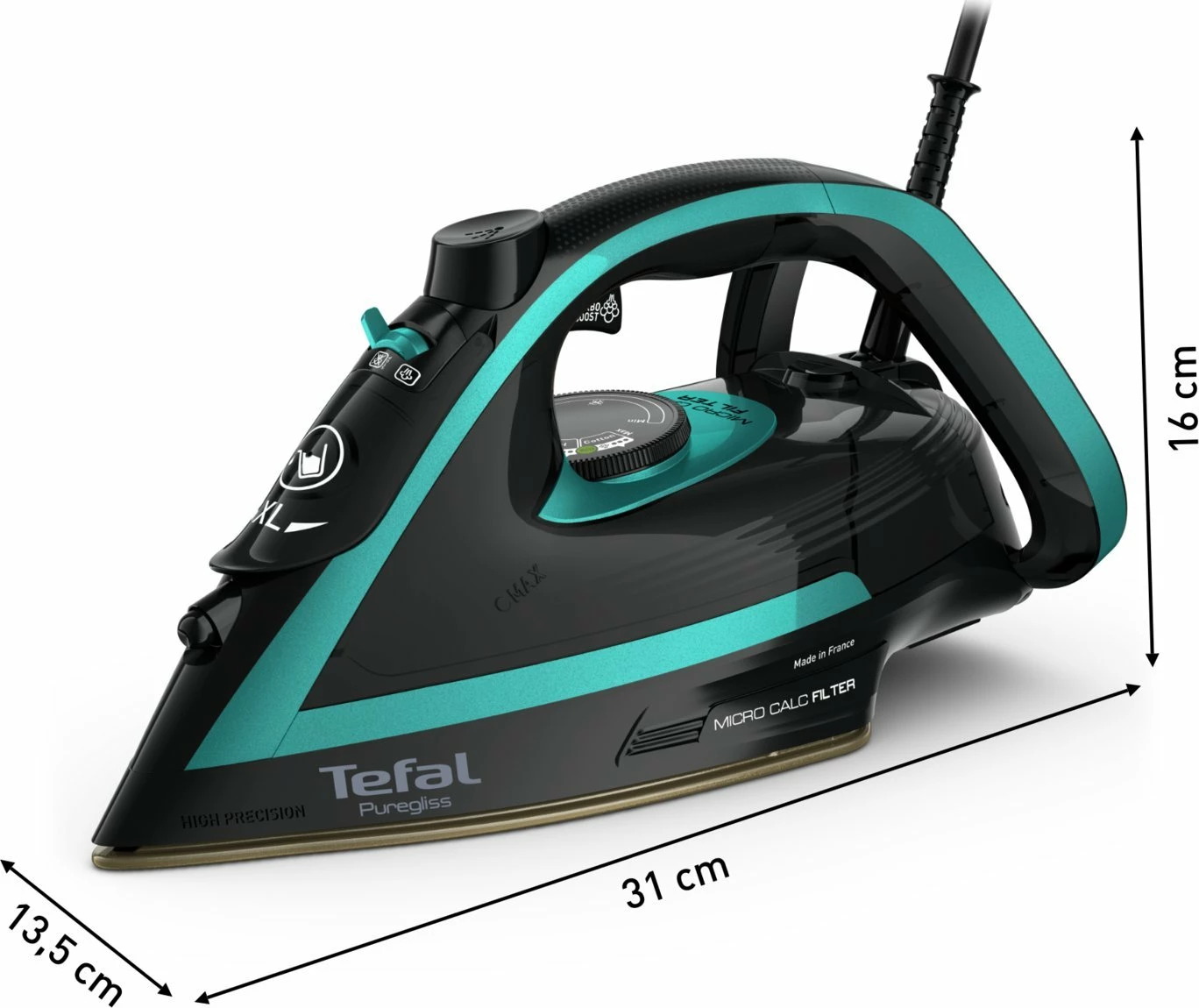 Hekur me avull Tefal Puregliss FV8066 3000 W 280 g/min 270 ml i zi