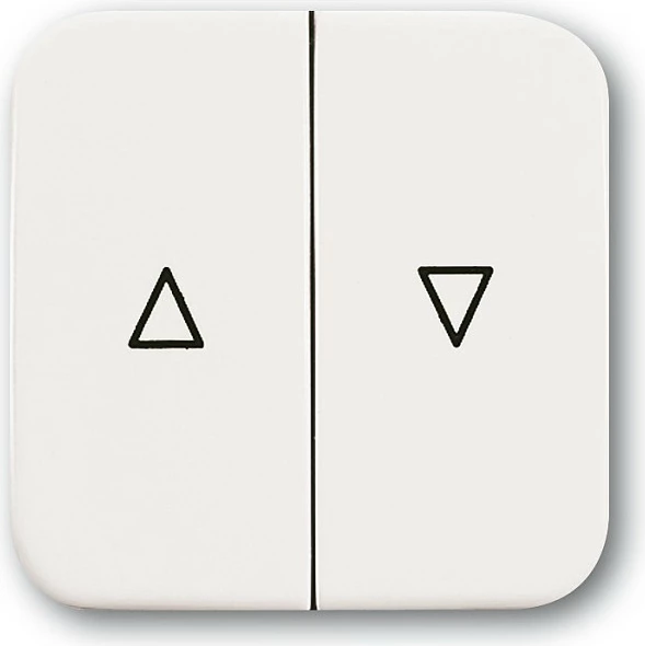 Kapak switch roletash Busch-Jaeger 2504-214, 54x54 mm, kompatibil 2000/4 dhe 2020/4 US, i bardhë