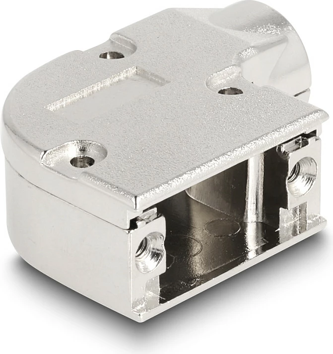 Kasë për konektor DeLOCK D-Sub 9-pin, 90° e kënduar, argjend