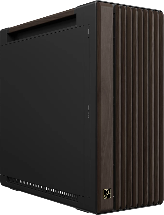 Kasë ASUS ProArt PA602 Wood Edition E-ATX, 420mm radiator, 2x200mm + 1x140mm fanë, USB-C 20Gbps, e zezë/druri