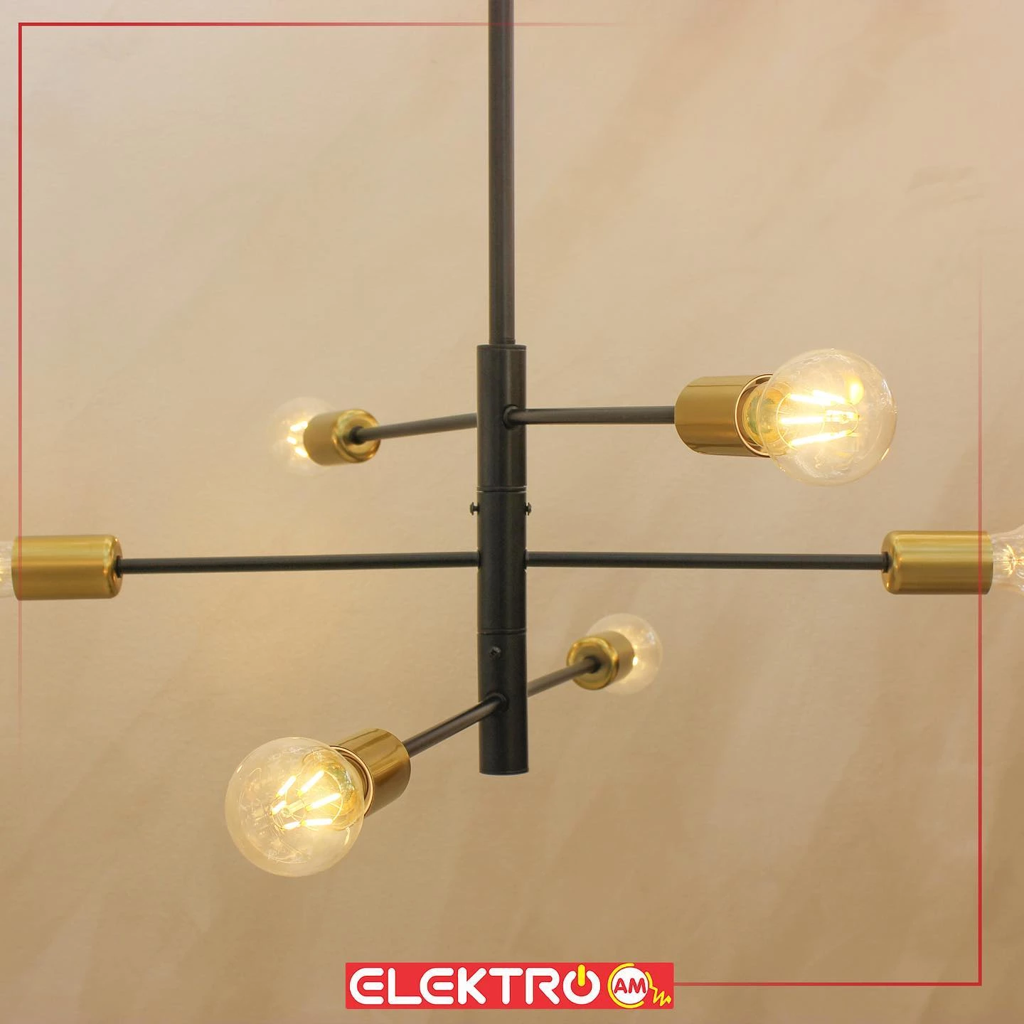 Abazhur klasik i varur dhe tavani 6 llampa