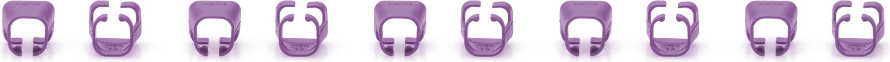 Kapëse ngjyre për patch kabllo Digitus, 100 copë, PVC, violet
