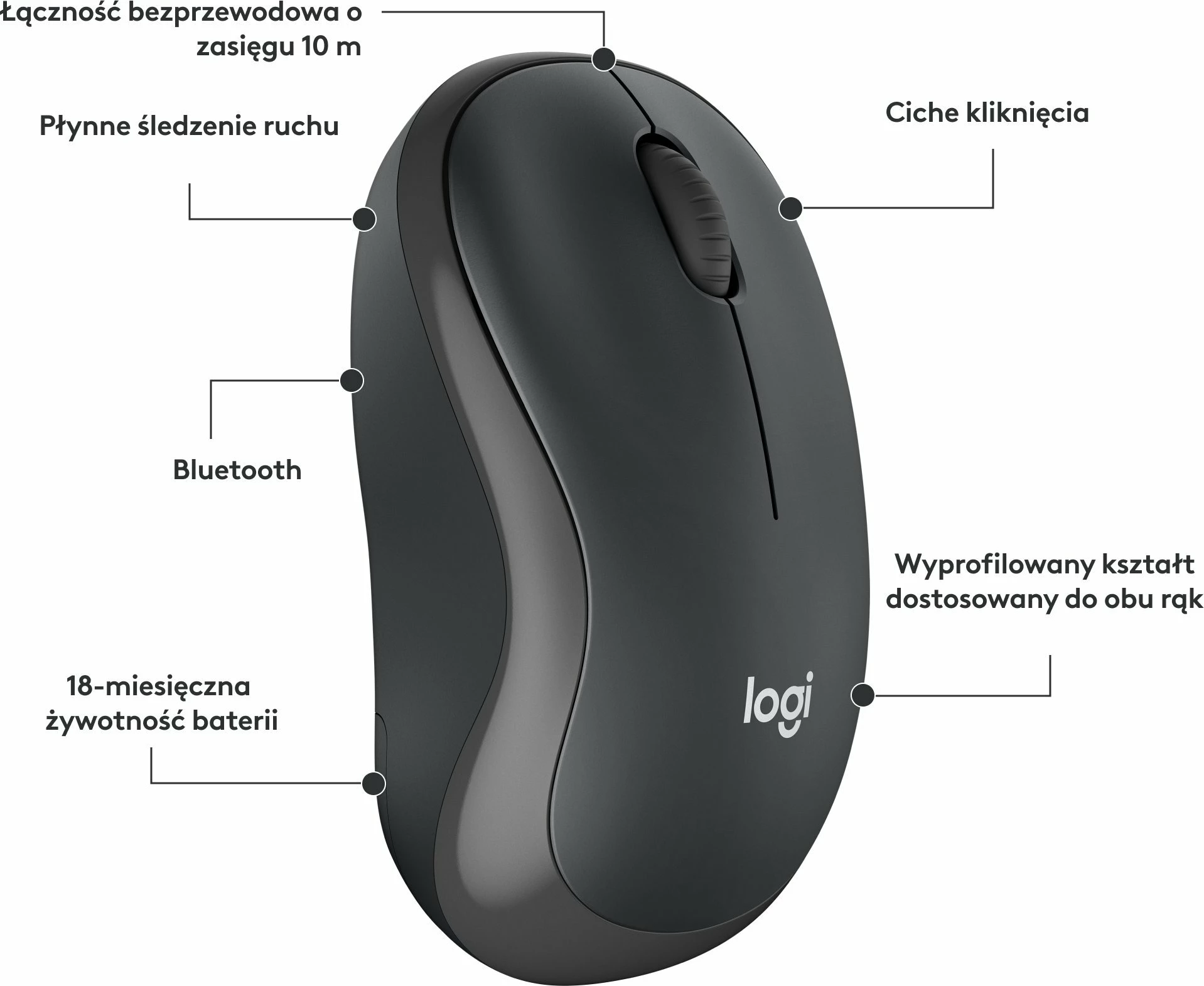Maus Logitech M240 Silent 910-007119 4000 DPI Bluetooth wireless i zi