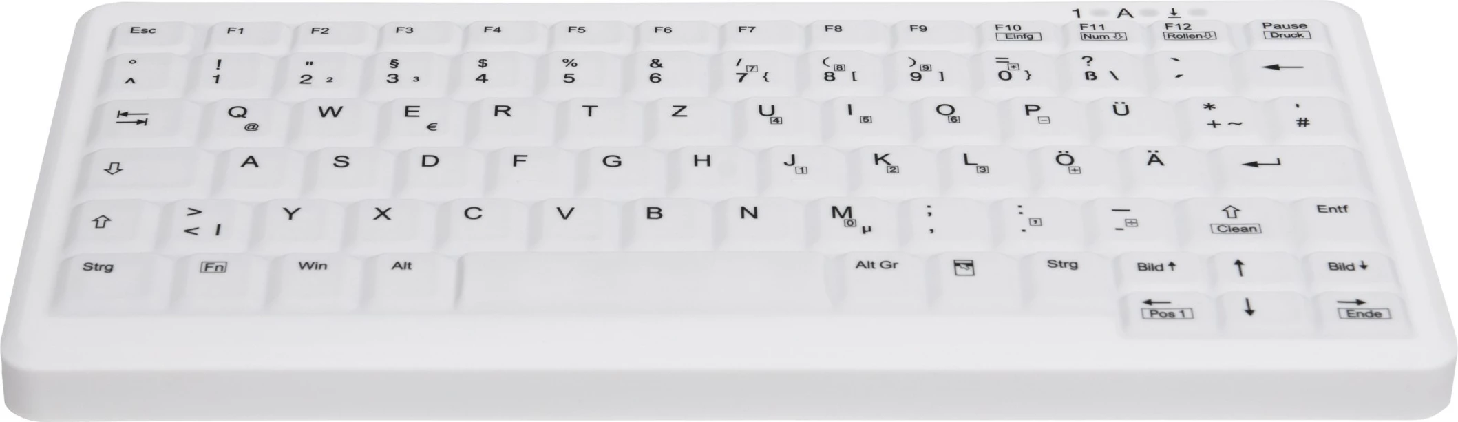 Tastierë Cherry AK-C4110F-U1-W/US, USB, QWERTY, e bardhë