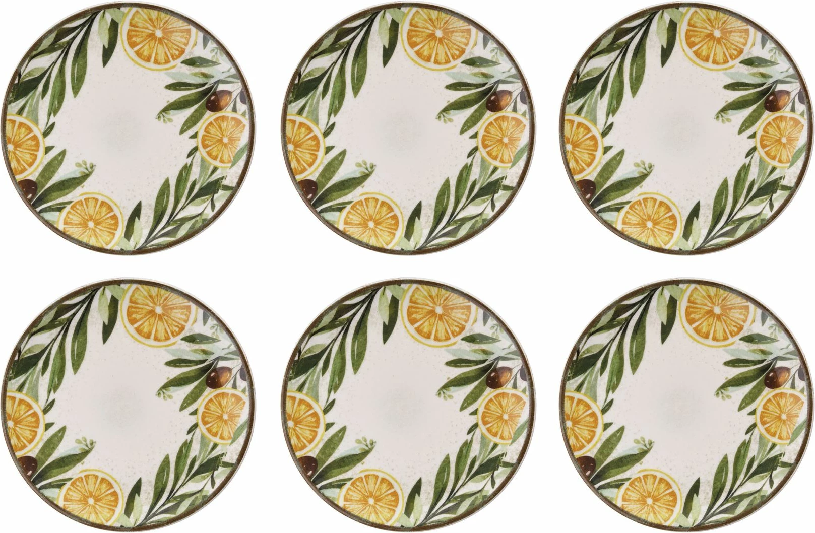 Set pjatash ëmbëlsirash (6 copë), Hermia Concept, Lemon Leaf