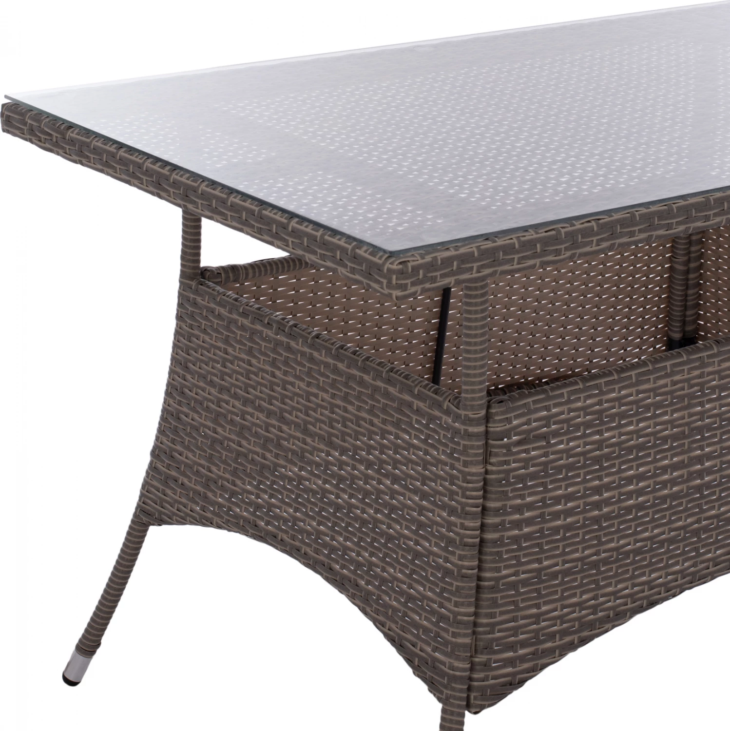 Tavolinë metalike Military rattan gri FH5141.31 120x70x75 cm