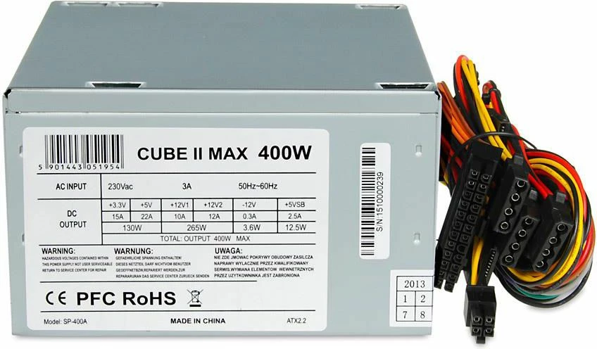 Furnizues rryme (PSU) iBOX CUBE II MAX 400W ATX (ZIC2400W12CMFA)