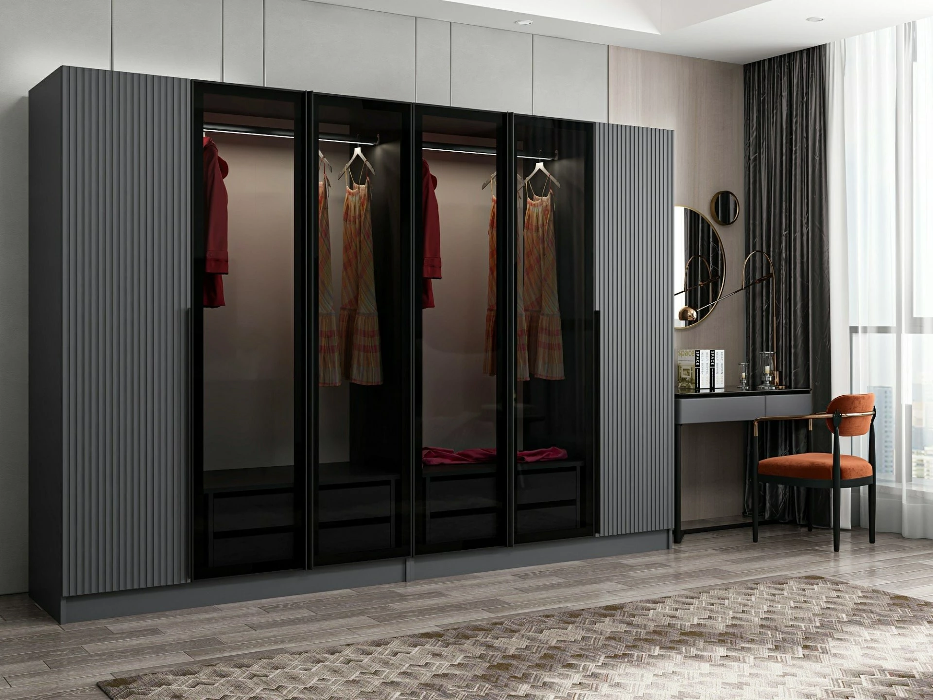 Dollap garderobe Fume, Skye Decor, Kale Plus - 7805