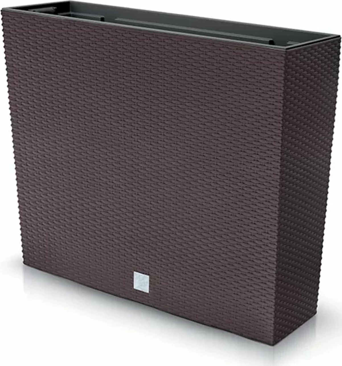 Saksi rektangulare Prosperplast Rato Case Tower DRC600T-440U 58×18×49.8 cm plastike me liner, umbra