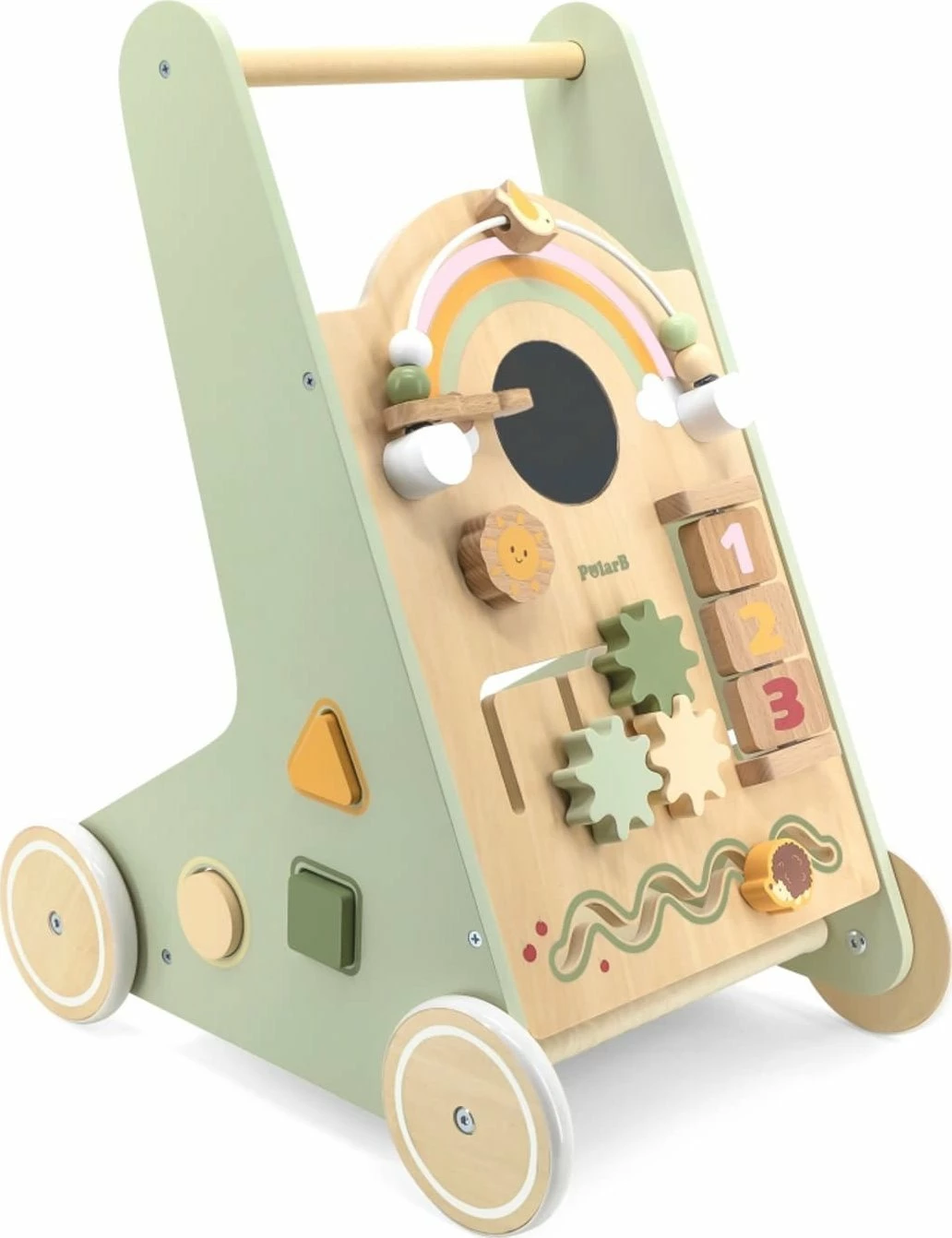 Walker edukativ Viga PolarB 44226, prej druri, 18+ muaj, i gjelbër