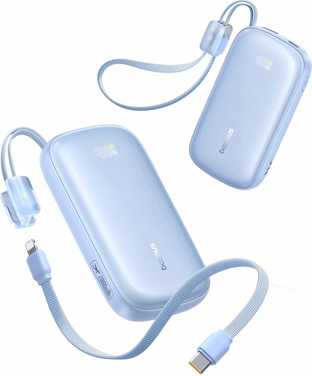 Powerbank Baseus EnerFill FC21 Qpow 3 Ultra 20000mAh 22.5W me ekran, Blu