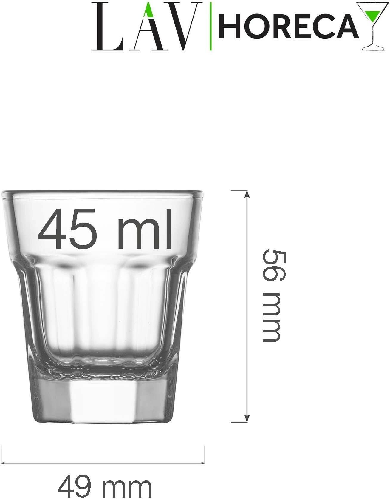 Gotë liker LAV Amsterdam 45 ml, transparente, set 12 copë