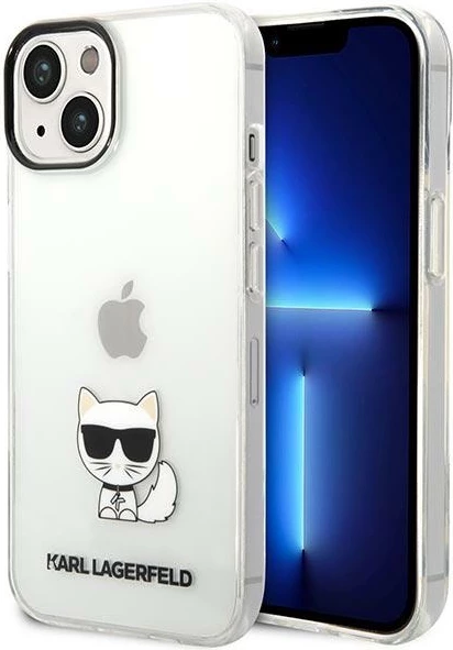 Mbështjellës Karl Lagerfeld KLHCP14MCTTR për iPhone 14 Plus 6.7", transparent Choupette Body