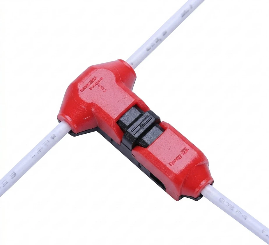 Konektor T për LED strip Synergy21 Easy Connect, 1 linjë, i kuq