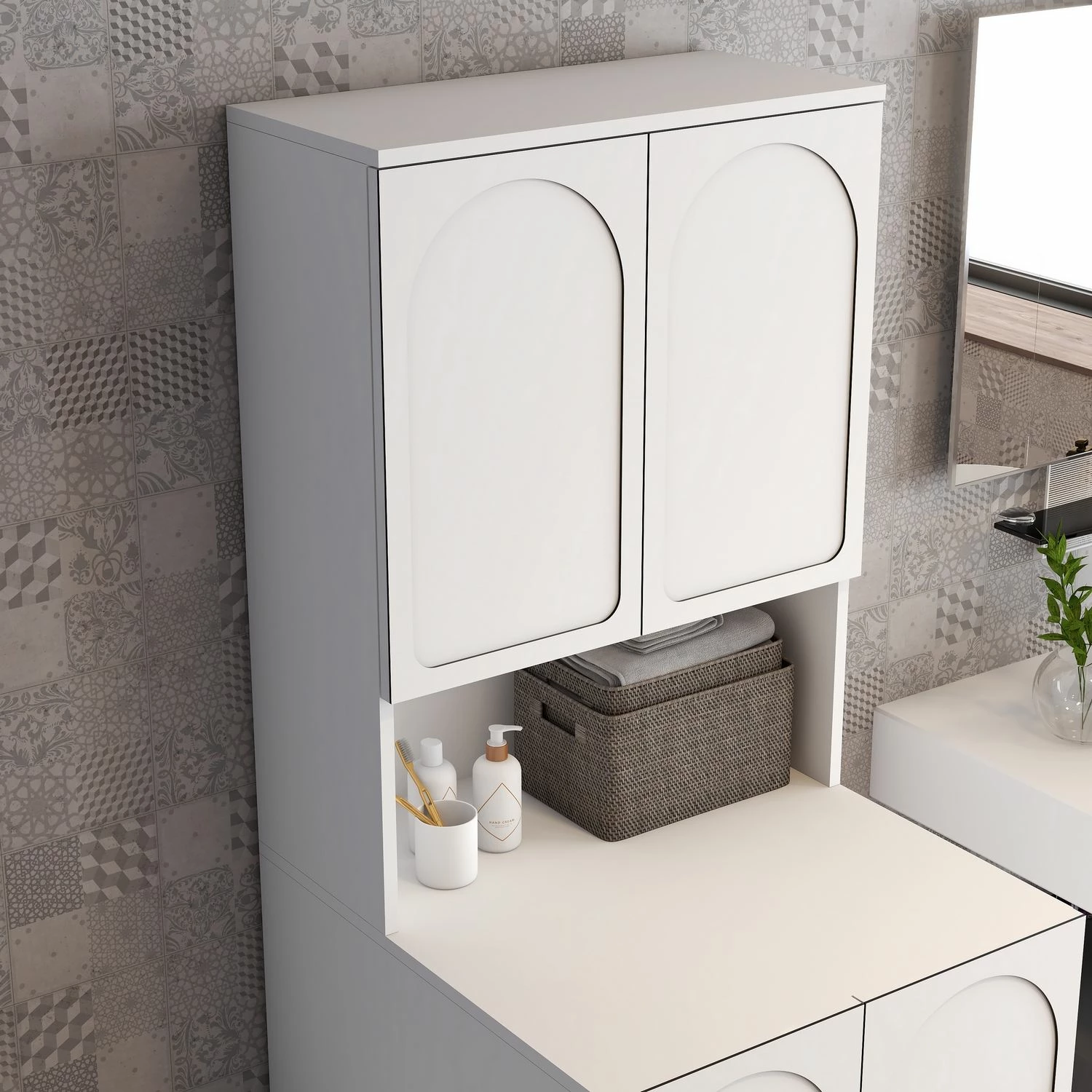 Dollap për lavatriçe, ngjyrë e bardhë, Skye Decor Lyon 73