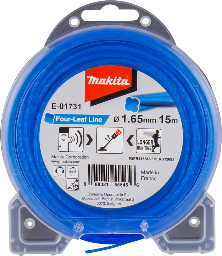 Fije najloni për trimer Makita E-01731 (DUR181), 1.65 mm, 15 m, blu