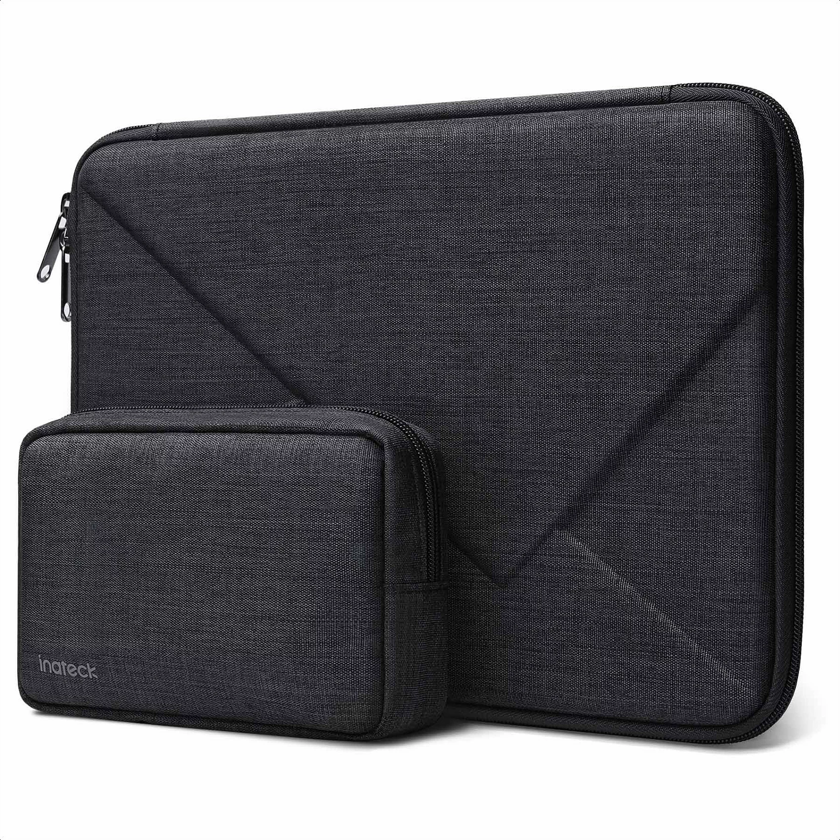 Çantë (sleeve) për laptop Inateck LB01007-13, 13.3", me çantë aksesore, e zezë