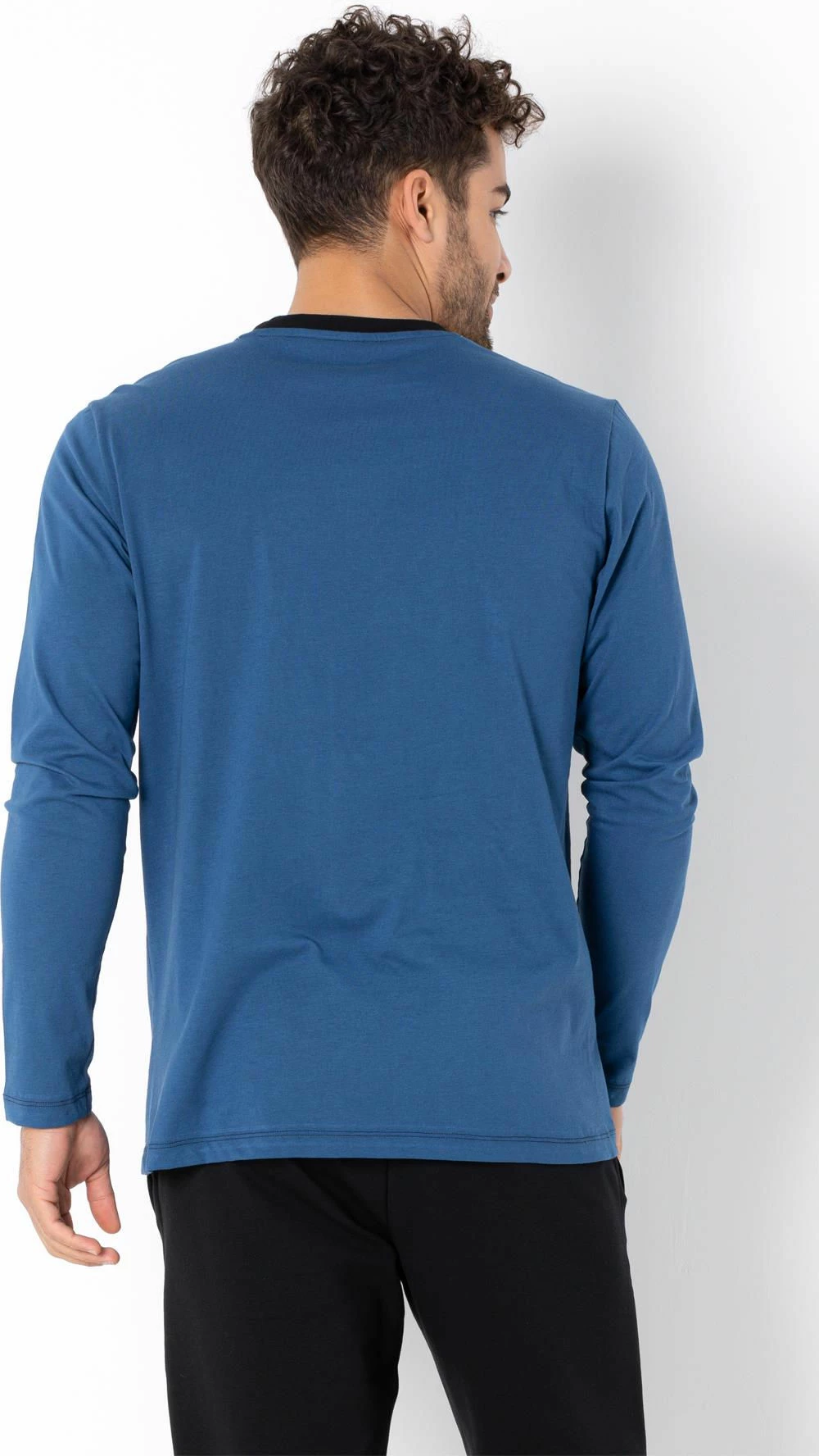 Set pizhamash për burra, Jumeon, 002-000691, blu, e zezë