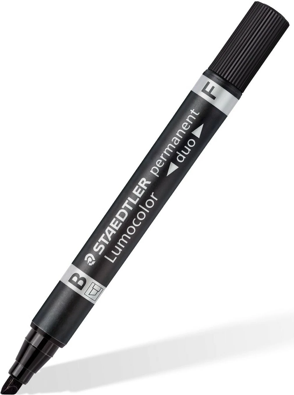Marker permanent STAEDTLER Lumocolor duo 348 B, i zi, 1 copë