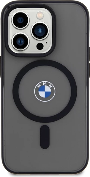 Mbështjellës BMW Signature MagSafe për iPhone 15 Pro, i zi