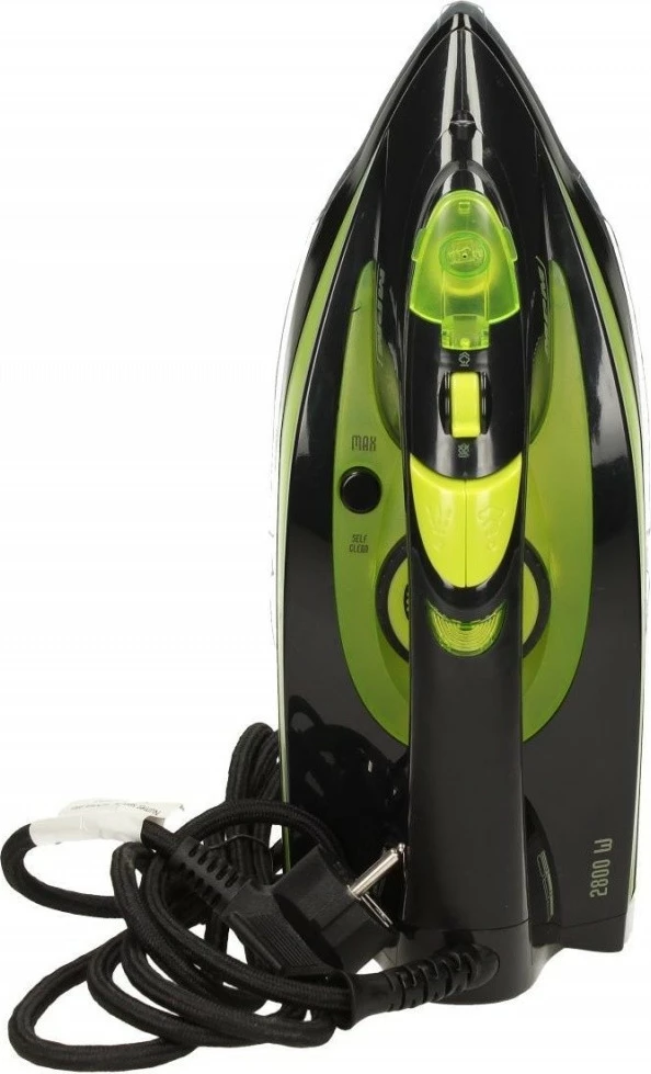 Hekur me avull MPM MZE-04/C, 2800W, taban qeramike, i zi/gjelbër