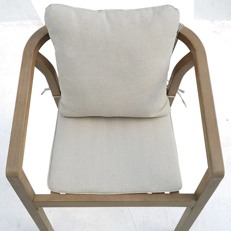 Fotel Malibu II, dru akacie, pëlhurë, ngjyrë natyrale-bezhë, 58x63x74cm