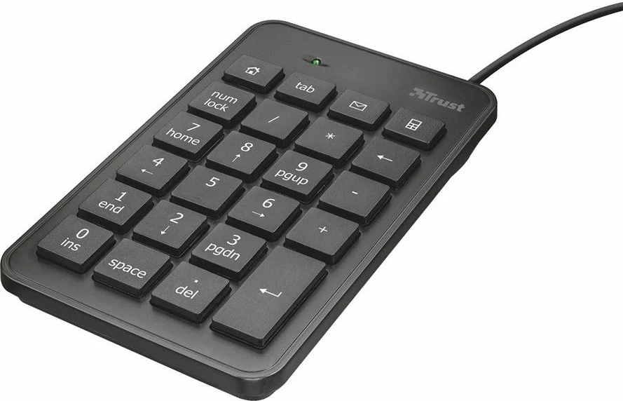 Tastierë numerike Trust Xalas 22221, USB, layout US, e zezë