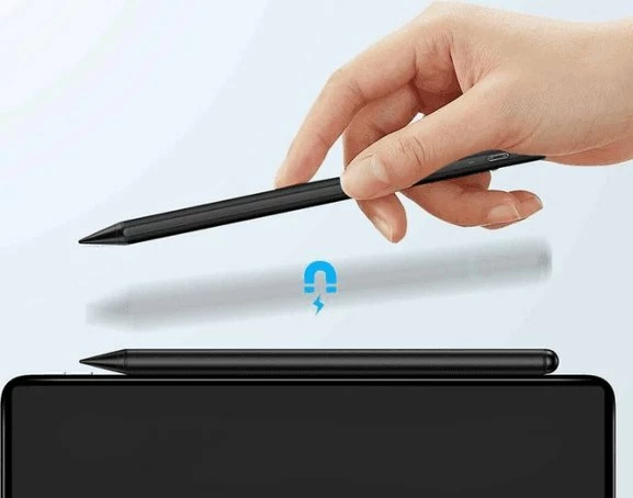 Stilus ESR Digital+ Magnetic për iPad, majë 2mm, karikim USB-C, set me majë rezervë + kabllo USB-C, i bardhë