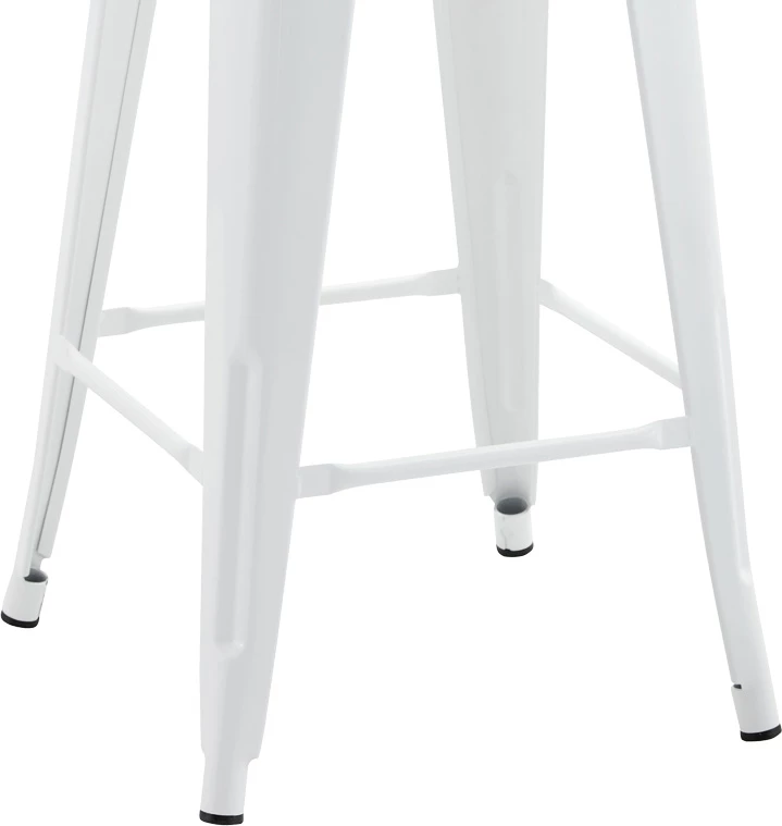 Karrige për bar mesatare me shpinë Utopia metalike ngjyrë bardhë 42x42x86cm