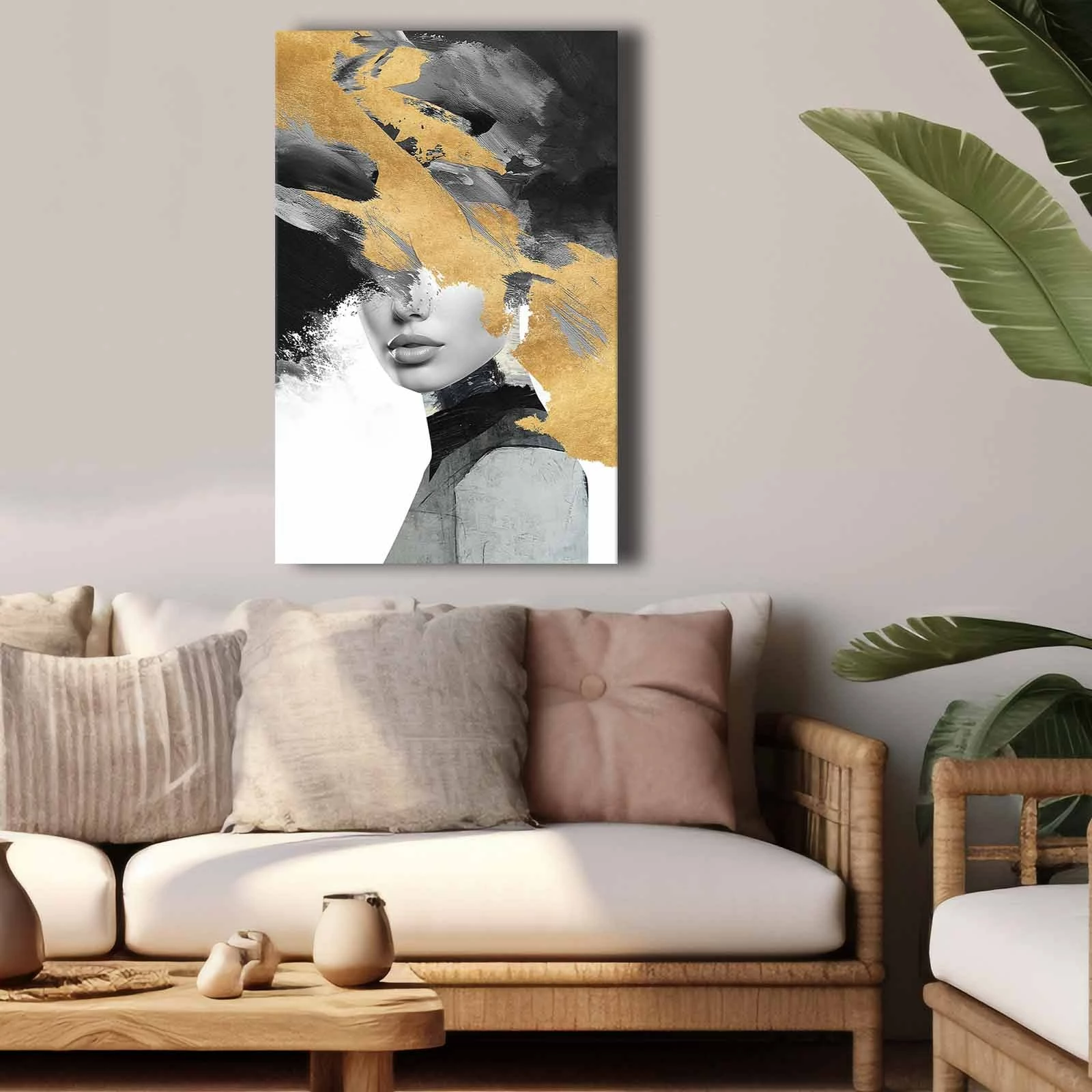 Pikturë dekorative në kanavacë, shumëngjyrëshe, 45x70cm, Wallity 4570softc-014
