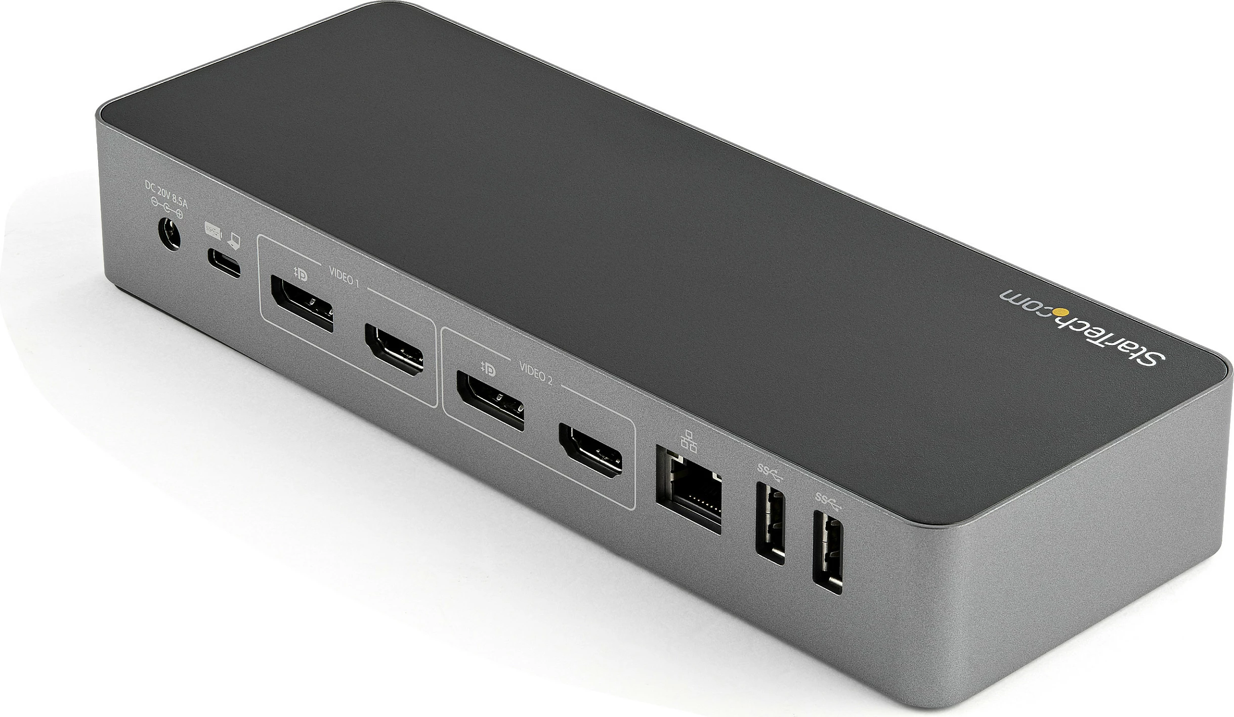 Stacion dokimi për laptop StarTech DK30C2DPEPUE, USB-C/USB-A Hybrid, Dual 4K DP/HDMI, 100W PD, 4x USB 5Gbps, GbE, zezë/hiri