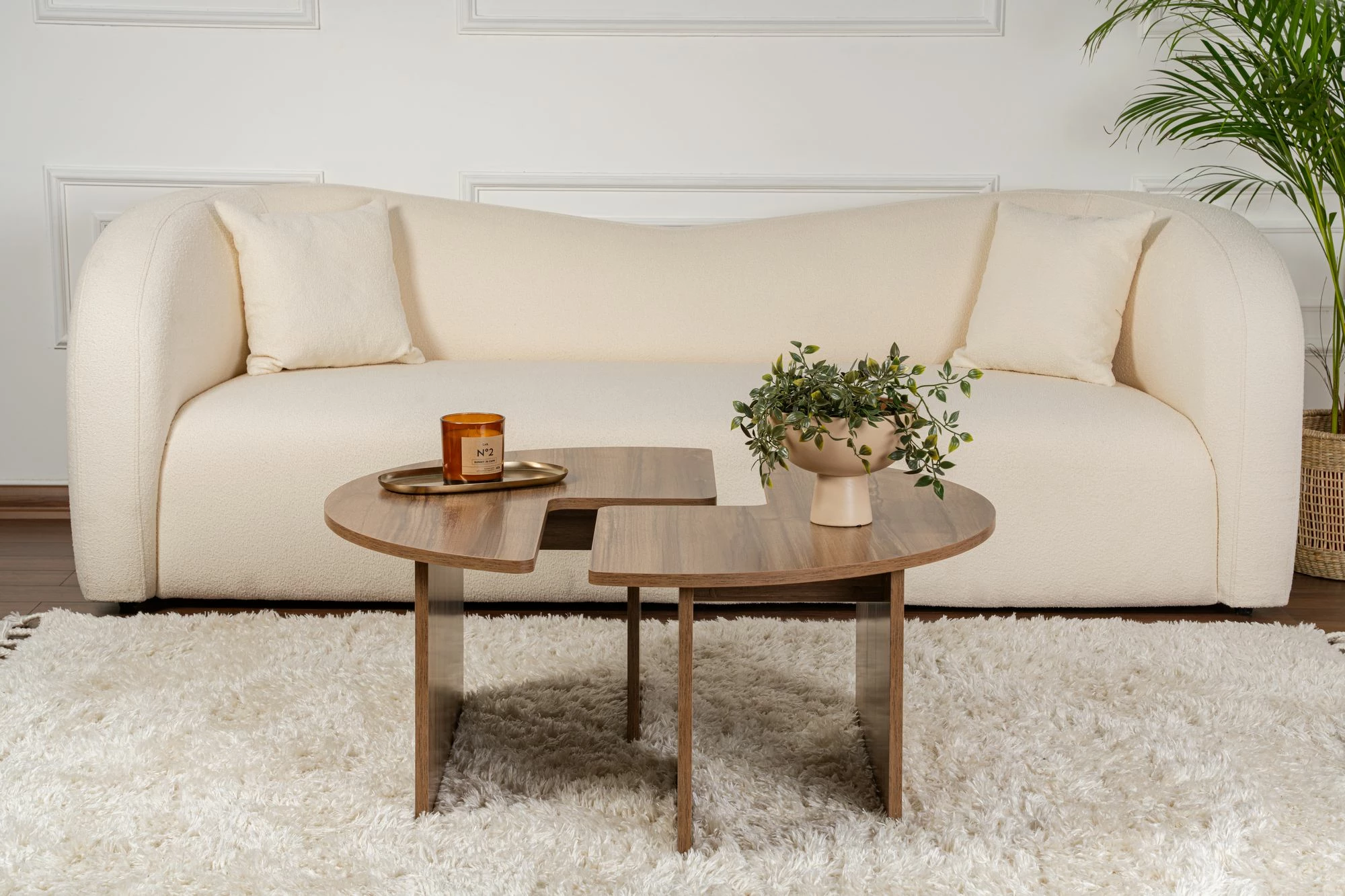 Tavolinë kafeje Nordure, Moira, ngjyrë arre