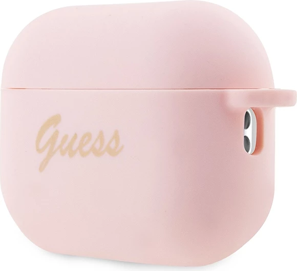 Mbështjellës Guess për AirPods Pro 2, silikon, Charm Heart, rozë