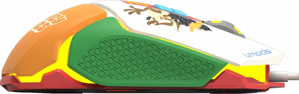 Maus gaming Spawn Looney Tunes RGB, 12800 DPI, 7 butona, USB-A me kabllo të gërshetuar