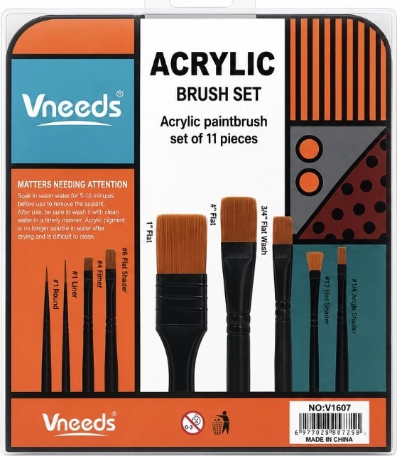 Brusha set acrylic  No V1607 A10-31