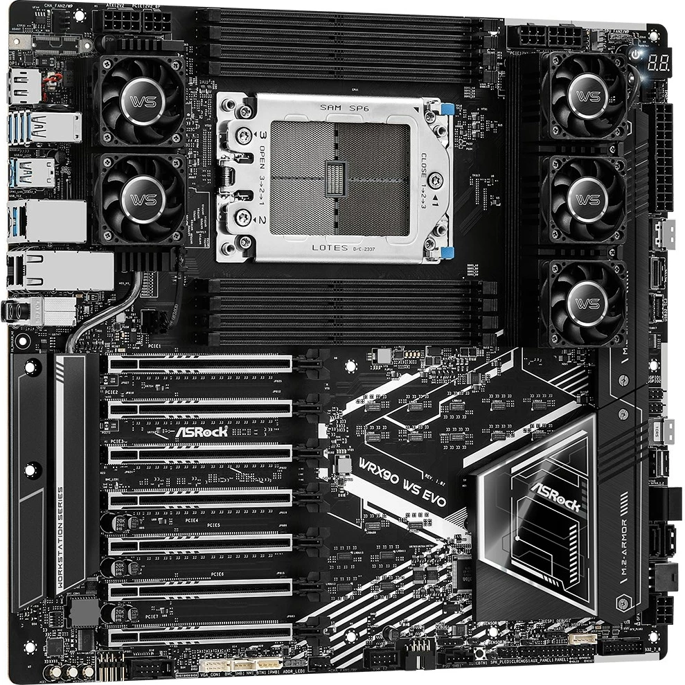 Pllakë amë Asrock WRX90 WS EVO, Socket sTR5, EEB