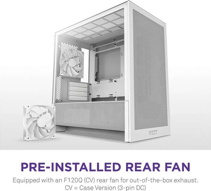 Kasë NZXT H9 H3 Flow, Midi Tower, micro ATX/Mini-ITX, mesh, xham i temperuar, e bardhë
