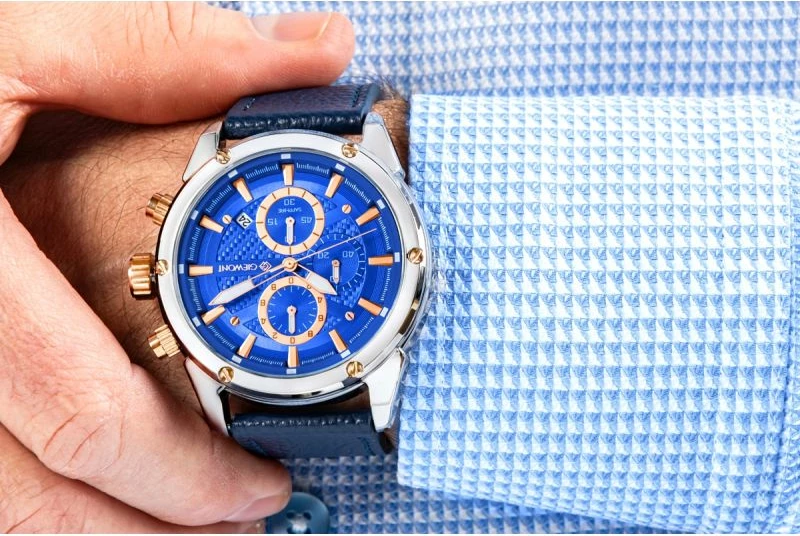 Orë dore meshkuj Giewont GW8810-A2, silver blue