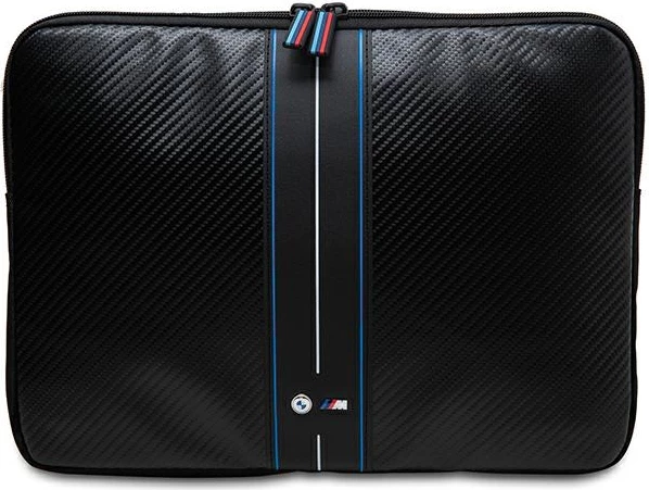 Mbështjellës BMW Carbon Blue Stripe për laptop 14", i zi