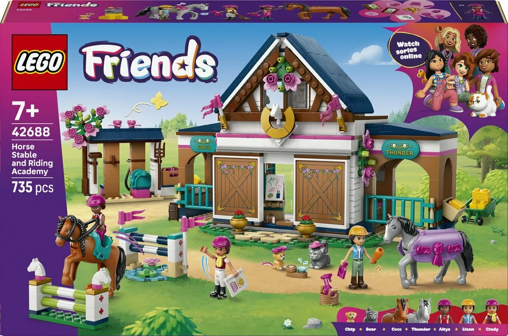 Set LEGO Friends Stable and Riding School 42688, 735 pjesë, 7+ vjeç