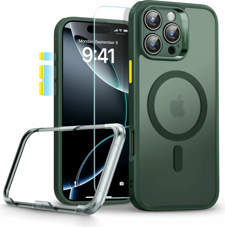 Mbështjellës ESR Classic Pro Set HaloLock MagSafe për iPhone 16 Pro, e gjelbër, set