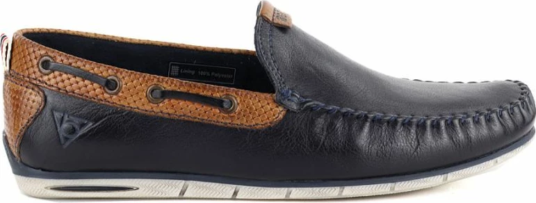 Këpucë lëkure për meshkuj Bugatti 321-A2X65-1000-4100, të kaltërta