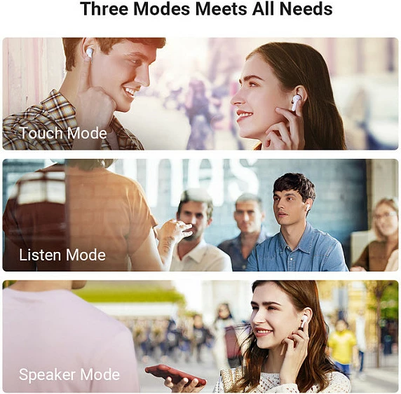 Kufje përkthyese Timekettle M3, Bluetooth 5.2, me kuti karikimi, IPX4, të bardha