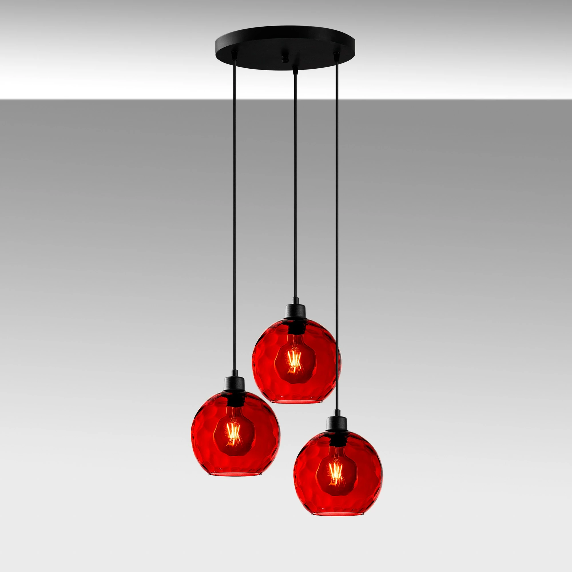 Llambë tavani Opviq Benek, metal i kuq, 44x44x120cm