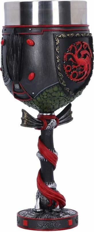 Kupë NEMESIS NOW House of the Dragon Daemon Targaryen 19.5 cm, rrëshirë me insert inox, me kuti dhuratë, e zezë/kuqe