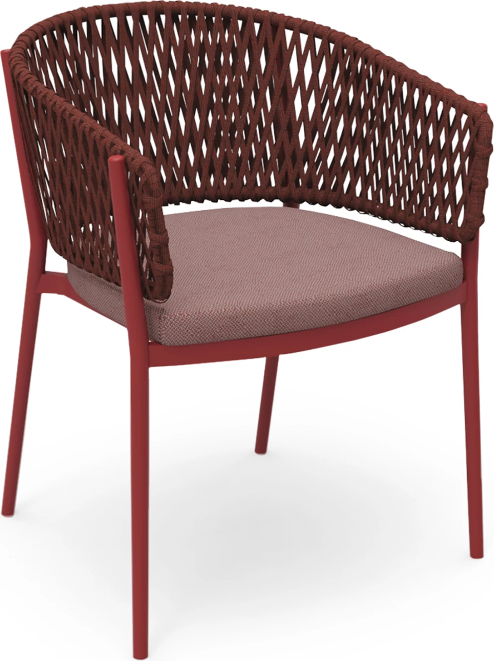 Karrige ngrënieje CAMELLIA, alumini i kuq, litar P.E., jastëk OLEFIN, CD6209.05